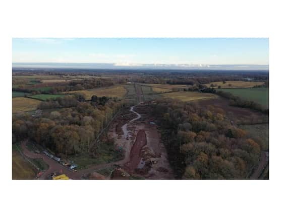 Drone footage of Broadwells Woods.