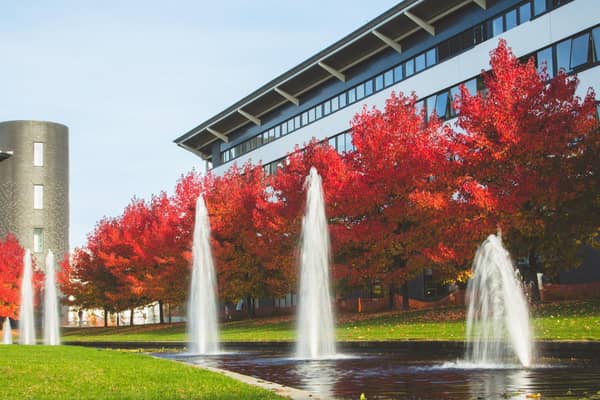 The University of Warwick's main campus in the Autumn.