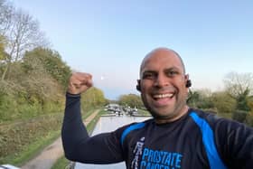 In OctoberArvinder Samra took on the 'Run the Month 2020' challenge in aid of Prostate Cancer UK. Photo submitted