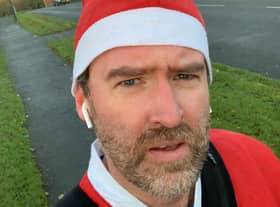 Darren Laffey is running 5k dressed as Santa every day throughout December to raise money for the Alzheimer's Society in his 5ks of Christmas challenge.