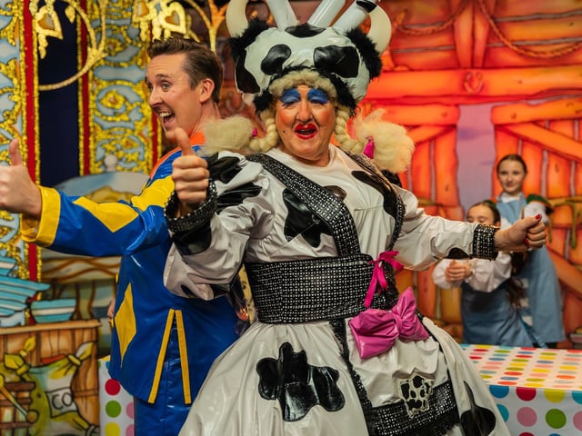 Action from Jack and the Beanstalk at the Belgrade Theatre. Photo by Chloe Ely.