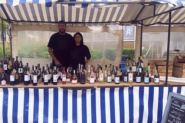 Paul Rowe and Lucy Scrivens at their BRC Collective stall. Photo supplied