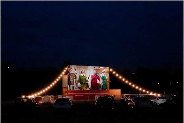 A drive-in cinema at Stoneleigh Park is hosting an 'advent calendar' of Christmas movies. Photo supplied