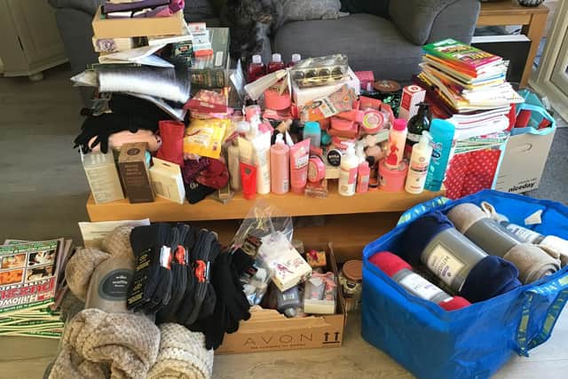 Some of the donations collected for the appeal. Photo supplied