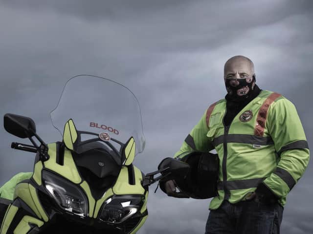 Mark Lovery Warwickshire & Solihull Blood Bikes. Photo by Karen Massey Photography.
