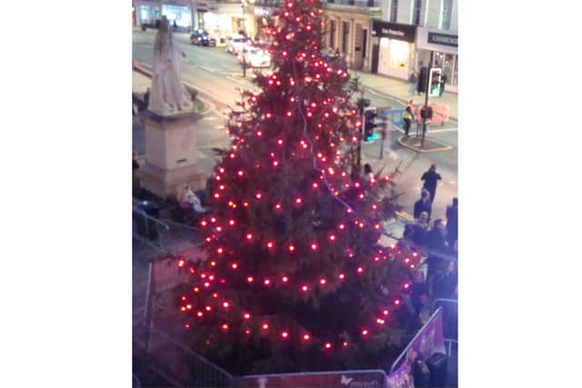 The Tree of Light outside Leamington Town Hall in 2017.