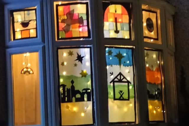 As each day in the month passes, neighbours in Lonsdale Road, Lillington, are revealing decorated windows, like the windows of an advent calendar, to bring a smile to faces at the end of a difficult year.