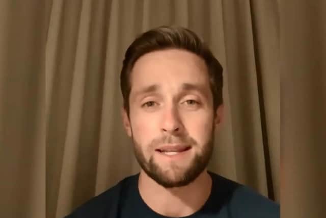 Warwickshire and England Cricket star Chris Woakes speaking in the video on YouTube.