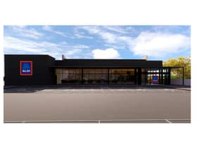 A computer generated image of what the new Aldi store might look like.