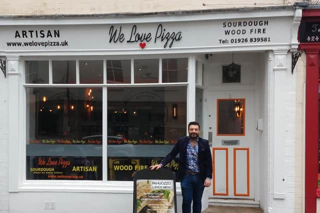 Jose Ribeiro outside We Love Pizza in Leamington. Photo supplied