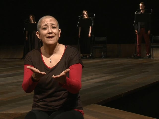 Interpreter Clare Edwards in Festive Tales