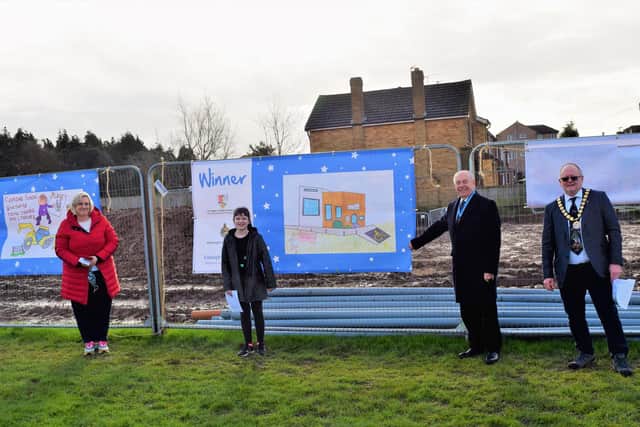 Construction work has started on the new Whitnash Civic Centre and Library building.