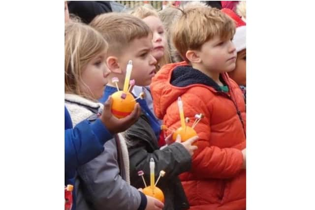 Pupils at a Emscote Infant School in Warwick recently enjoyed a 'Christmas outdoors' session. Photo supplied