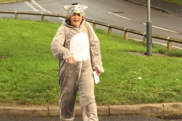 The children were met outside of school by a 'donkey' who walked with them to Bethlehem. Photo supplied