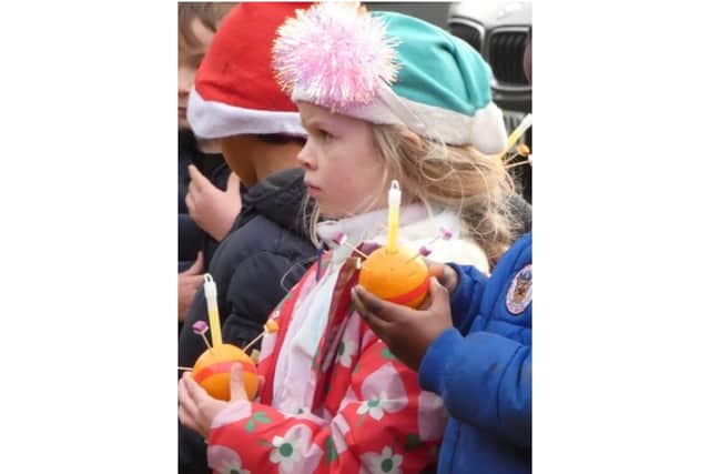 Children at Emscote Infant School enjoyed a 'Christmas outdoors' session. Photo supplied
