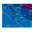 The map of Covid rates. The darker the colour the higher the rates - dark red are areas of concern.