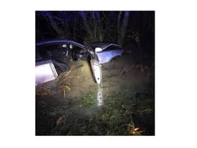 Drivers are being warned to watch out for flooded roads after a three people nearly got trapped underwater near Southam. Photo by Southam Fire Station.