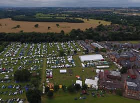 Aerial image of Warwick Folk Festival. Photo supplied