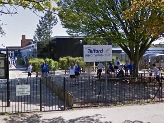 Telford Junior School. Photo courtesy of Google Maps and taken before the Coronavirus Pandemic began.