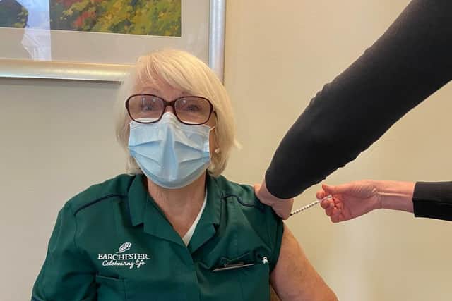 Staff and residents at Harper Fields care home in Balsall Common have received  Coronavirus vaccinations.