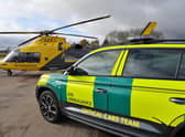The air ambulance helicopter and critical care car. Photo supplied