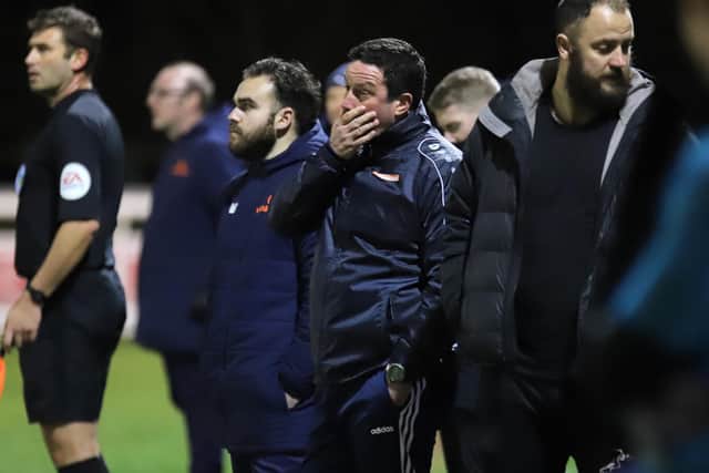 It was a night to forget for Kettering manager Paul Cox