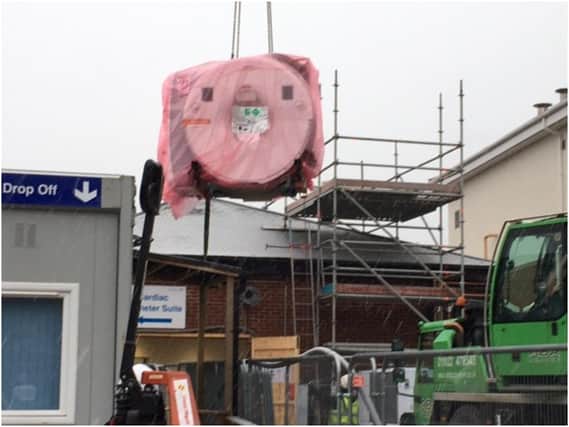 A new state-of-the-art MRI scanner was delivered to Warwick Hospital at the weekend despite the snowy weather conditions. Photo supplied