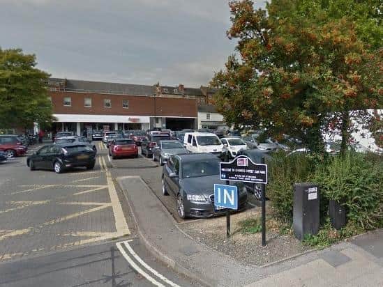 EV charging points are set to be installed at a few car parks - including Chandos Street car park in Leamington. Photo by Google Streetview