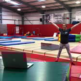 Abby at Leamington and Warwick Gymnastics Club hosting a live session