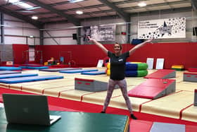 Abby at Leamington and Warwick Gymnastics Club hosting a live session