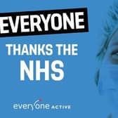 Promotional poster for Everyone Active's scheme to thank NHS staff.