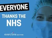 Promotional poster for Everyone Active's scheme to thank NHS staff.