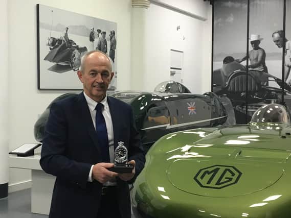 Jeff Coope, managing director at the British Motor Museum, with the award. Photo supplied