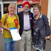 Mota Singh with fellow Leamington Labour Party members.