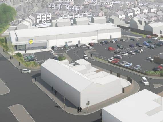 Proposed designs of the new Lidl when plans were first submitted last year. Graphic by Lidl