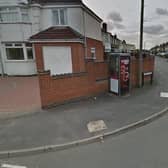 The disused telephone box on the corner of Lee Road and Westlea Road in Leamington.