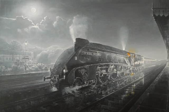 Sir Nigel Gresley no 4498 LNER at Leamington Station by Kevin Parrish.