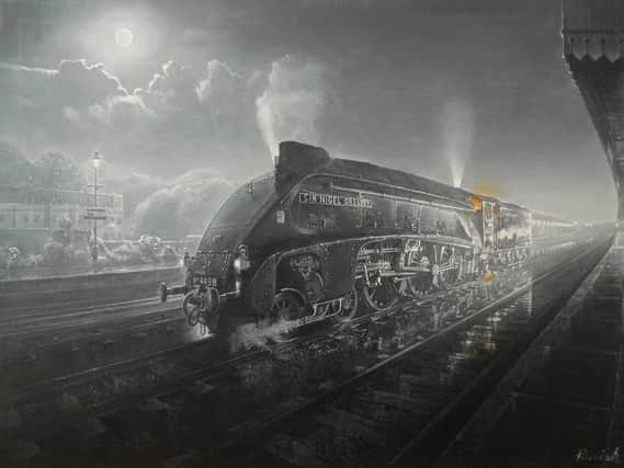 Sir Nigel Gresley no 4498 LNER at Leamington Station by Kevin Parrish.