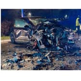 An injured driver was rushed to hospital after being cut free from his car by firefighters after a serious head-on crash on the A5 near Lutterworth last night (Thursday).