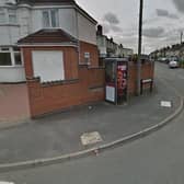 The disused telephone box on the corner of Lee Road and Westlea Road in Leamington.