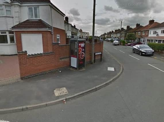 The disused telephone box on the corner of Lee Road and Westlea Road in Leamington.