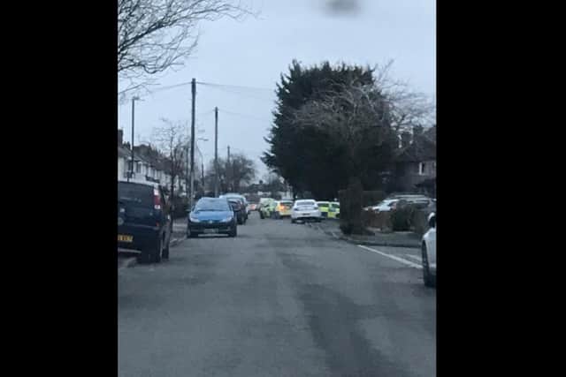 Emergency services at Balcombe Road.