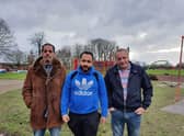 Noor Uddin, Baabzi Miah and Trevor Ford all ran to help save a man's life. Photo supplied