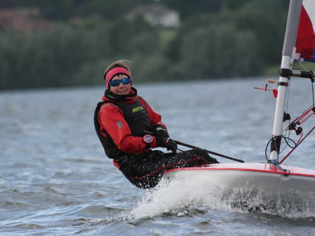 Jess while sailing.
