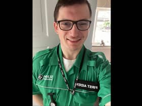 Ryan Beau-Mont in his St John Ambulance uniform.