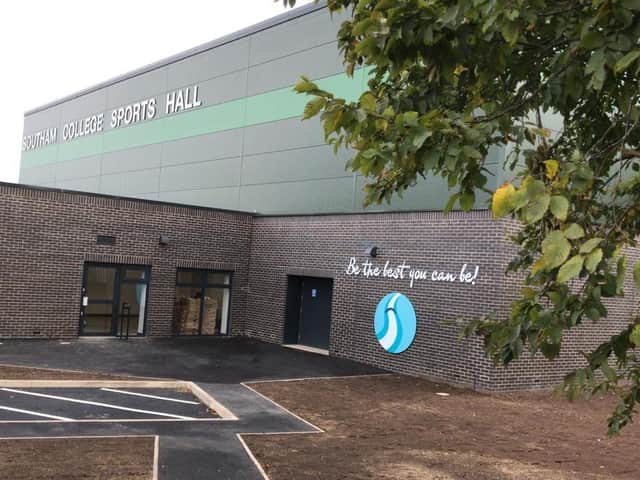The sports hall at Southam College.