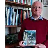 Richard Wallace with a copy of his new book, Hill Railways of the Indian Subcontinent.