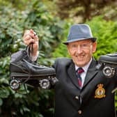 John Wilcock is taking on the challenge of skating 90 laps of the courtyard outside his flat before his 90th birthday