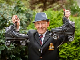 John Wilcock is taking on the challenge of skating 90 laps of the courtyard outside his flat before his 90th birthday