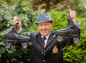 John Wilcock is taking on the challenge of skating 90 laps of the courtyard outside his flat before his 90th birthday